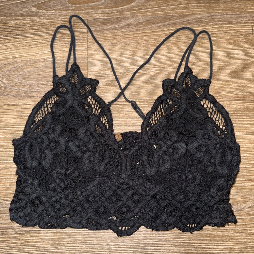 Free People Black Bralette